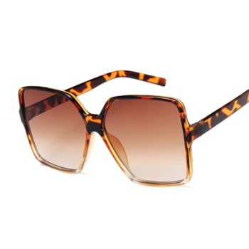 Black Square Oversized Sunglasses Women Big Frame Colorful Sun Glasses Female Mirror Oculos Unisex Gradient Shades