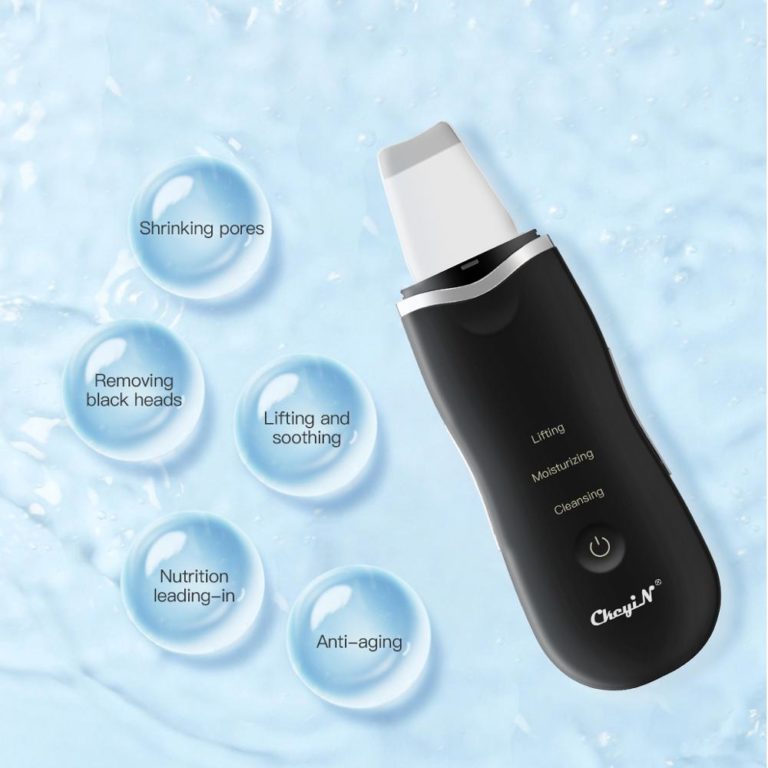 Professional Ultrasonic Facial Skin Scrubber Ion Deep Face Cleaning Peeling Rechargeable Skin