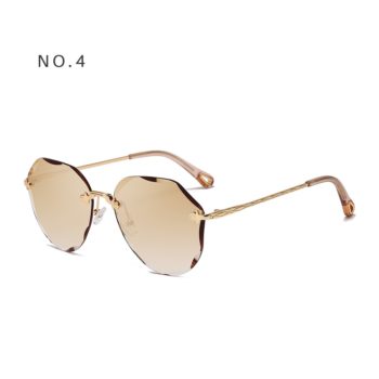 AEVOGUE Sunglasses For Women ladies Rimless Diamond cutting Lens Brand Designer Ocean Shades Vintage Sun Glasses AE0637