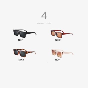 AEVOGUE Sunglasses Women Rectangle Frame Transparent Brand Designer Retro Sun Glasses Unisex Square Brown UV400 AE0664