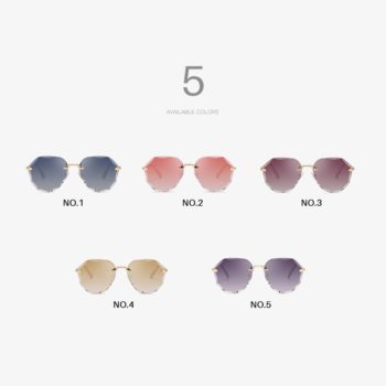 AEVOGUE Sunglasses For Women ladies Rimless Diamond cutting Lens Brand Designer Ocean Shades Vintage Sun Glasses AE0637