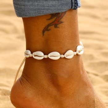 EN Fashion Crystal Anklets For Women Gold Silver Color Boho Anklet Strap Bracelet on the Leg Foot Bracelets Bohemian Jewelry