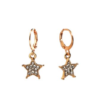Flatfoosie Boho Cute Butterfly Cherry Drop Earrings For Women Gold Color Crystal Earrings Female Statement Jewelry
