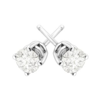 1/2 ct Diamond Stud Earrings in 10K White Gold