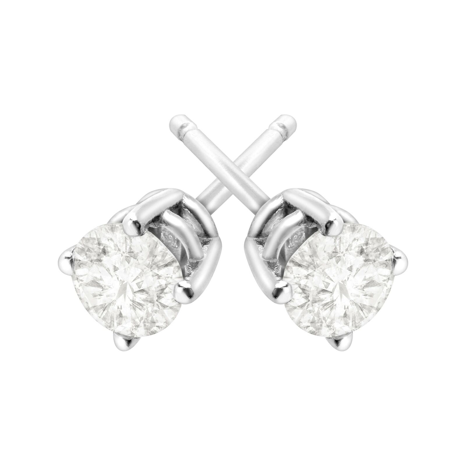 Ct Diamond Stud Earrings In K White Gold Nuhbeginc Multimedia