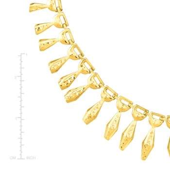 Eternity Gold Graduating Drop Necklace in 14K Gold