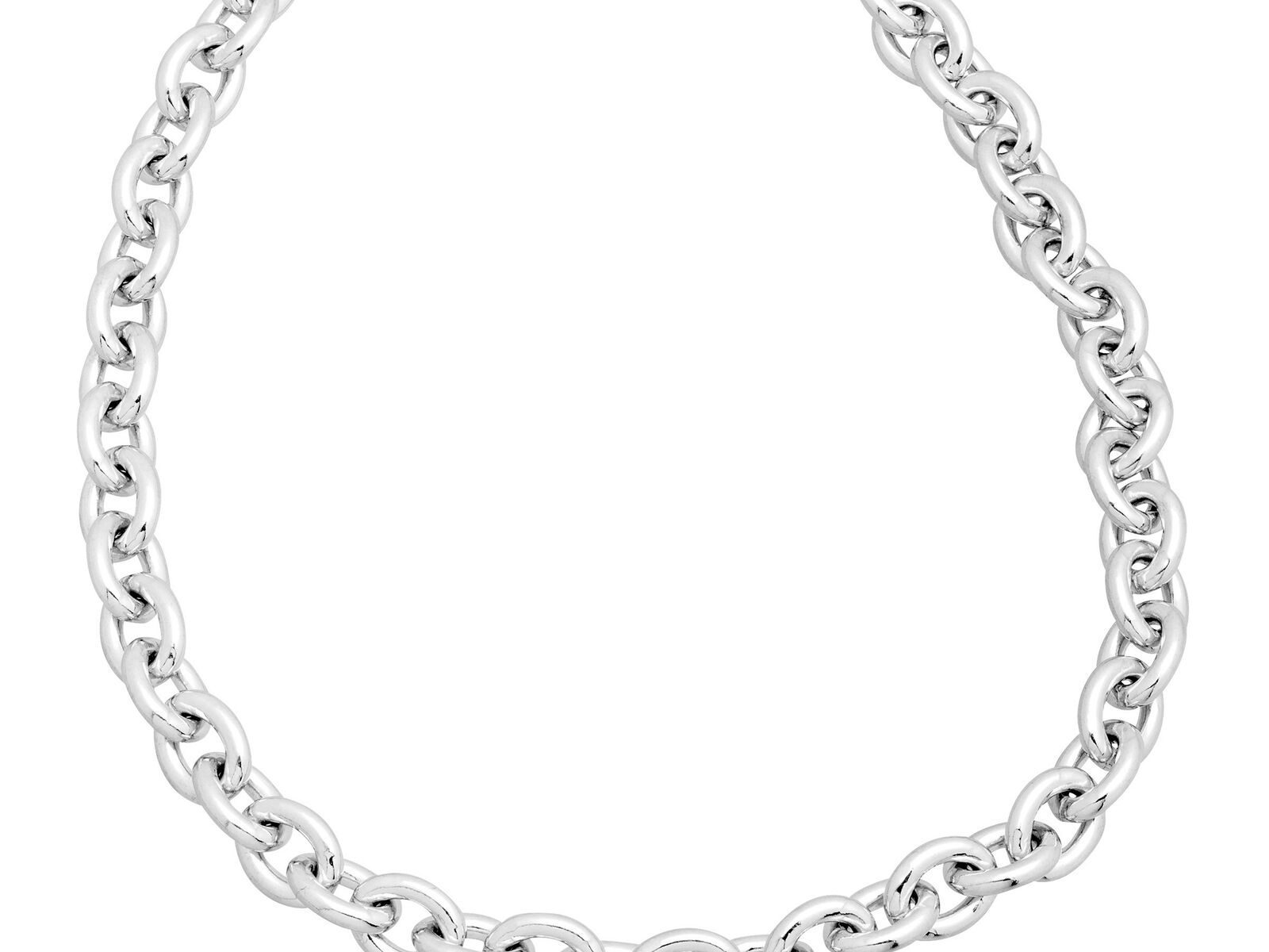 Men's Cable Chain Necklace in Sterling Silver