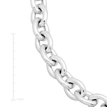 Men's Cable Chain Necklace in Sterling Silver