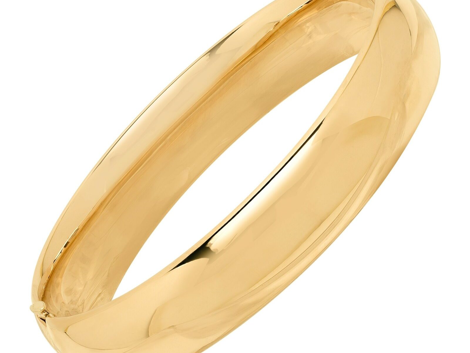 Eternity Gold Polished Bangle Bracelet in 14K Gold