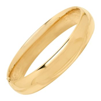 Eternity Gold Polished Bangle Bracelet in 14K Gold