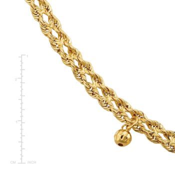 Drop Bead Chain Necklace in 10K Gold, 16"