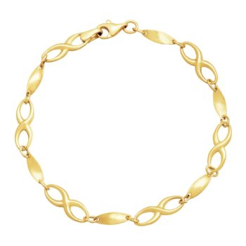 Eternity Gold Infinity Link Bracelet in 14K Gold