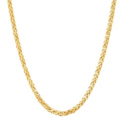 Italian-Made Classic Spiga Link Chain Necklace in 14K Gold, 22"