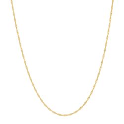 1.3 mm Singapore Chain Necklace in 14K Gold, 24"