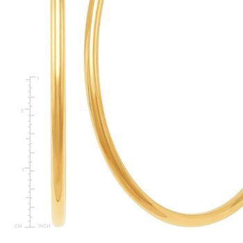 59 mm Hoop Tube Earrings in 14K Gold