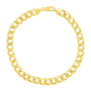 Eternity Gold Men's Beveled Link Bracelet in 10K Gold