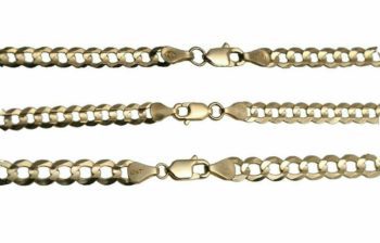 Solid 10k Yellow Gold 4MM-6MM Cuban Link Chain Necklace 16" -36"