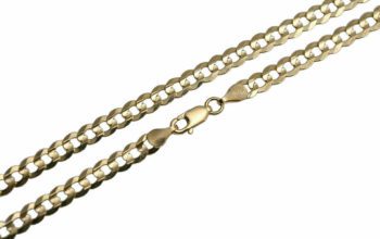 Solid 10k Yellow Gold 4MM-6MM Cuban Link Chain Necklace 16" -36"