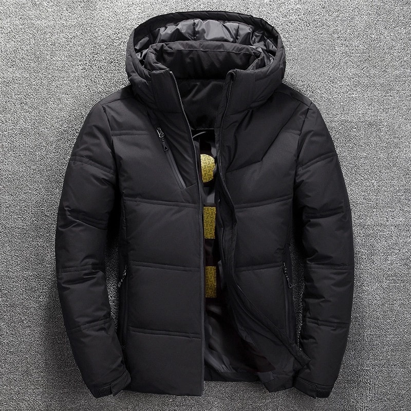Down Jacket Male Winter Parkas Men 20 Degree White Duck Down Jacket Hooded Outdoor Thick Warm