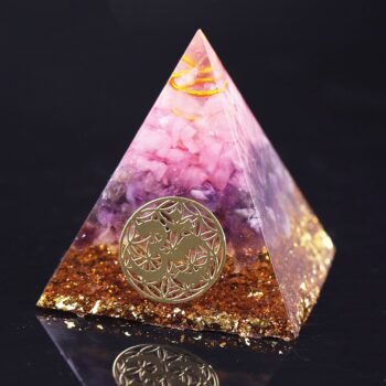Orgonite Energy Rune Amethyst Pyramid Augen Auger Energy Converter Home Decoration Resin Decorative Craft Jewelry