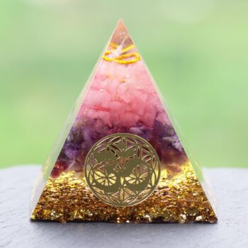 Orgonite Energy Rune Amethyst Pyramid Augen Auger Energy Converter Home Decoration Resin Decorative Craft Jewelry
