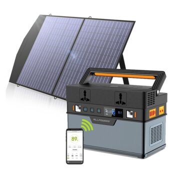ALLPOWERS Solar Generator 666WH/186200mAh Solar Portable PowerStation With 18V100W Foldable Solar Panel MC4 Anderson For Camping