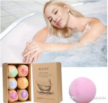 E NEW ARRIVAL Organic Bath Salt Bombs Skin Care Oil Sea Salt Bath Bombs Gift Set 6 Flavor Organic Handmade